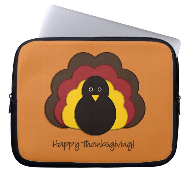 Thanksgiving turkey laptop sleeve (Front)