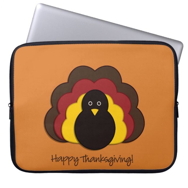 Thanksgiving turkey laptop sleeve (Front)