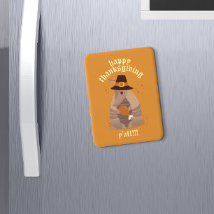 Thanksgiving Turkey Leg Armadillo Texas Magnet