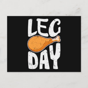Thanksgiving Turkey Leg Day Family Kids Holiday Postcard