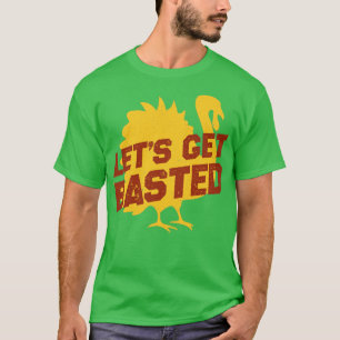 Thanksgiving Turkey Lets Get Basted Vintage T-Shirt
