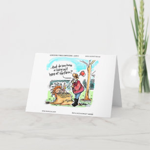 Thanksgiving Turkey Living Will Funny Gifts & Card