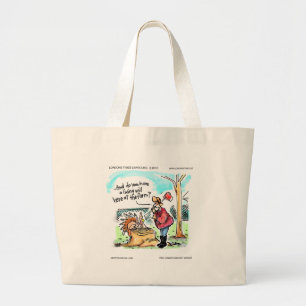 Thanksgiving Turkey Living Will Funny Gifts & Card Large Tote Bag