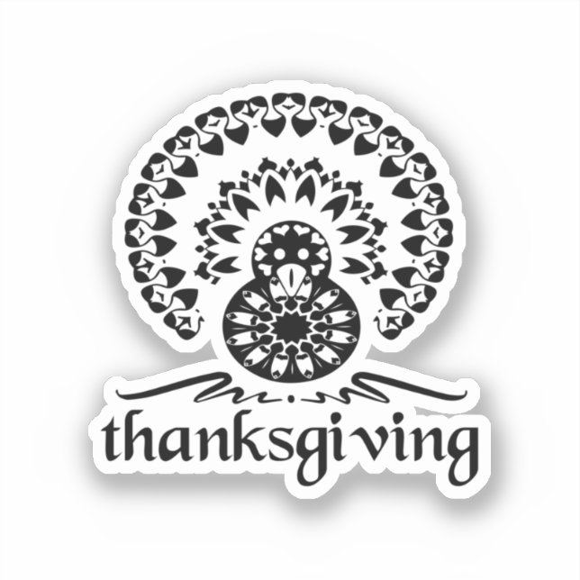 Thanksgiving-  Turkey Mandala (Front)