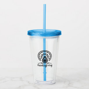 Thanksgiving-  Turkey Mandala Acrylic Tumbler