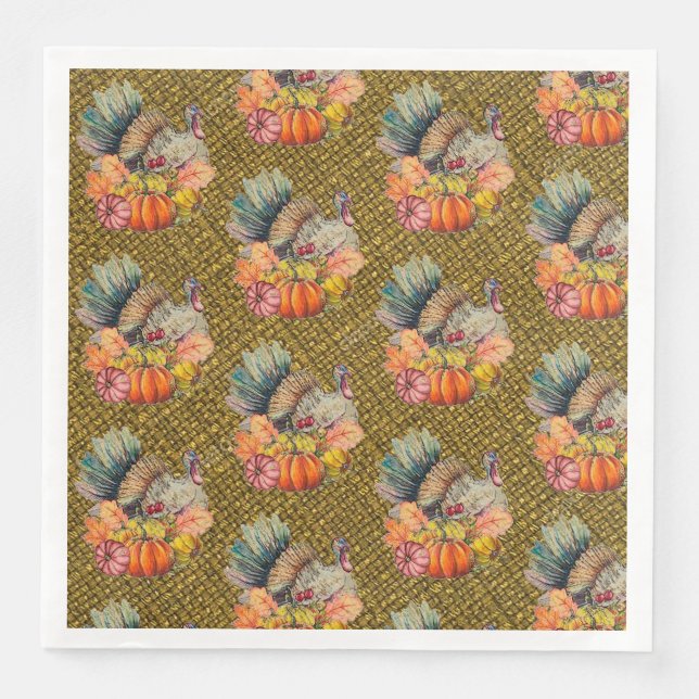 Thanksgiving Turkey  Napkin (Front)