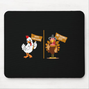 Thanksgiving Turkey No Thanks Grumpy Halloween Fun Mouse Pad