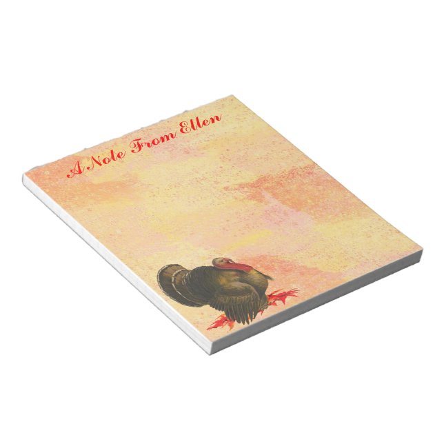 Thanksgiving Turkey Notepad (Angled)