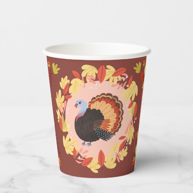 Thanksgiving Turkey Paper Cups (Back)