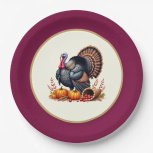 Thanksgiving Turkey Paper Plate