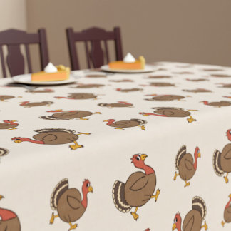 Thanksgiving Turkey Pattern Tablecloth