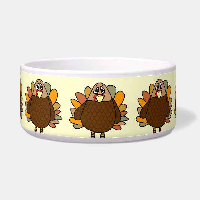Thanksgiving Turkey Pet Bowl (Front)