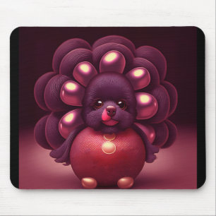Thanksgiving Turkey-Poodle Hybrid Creature Mouse Pad