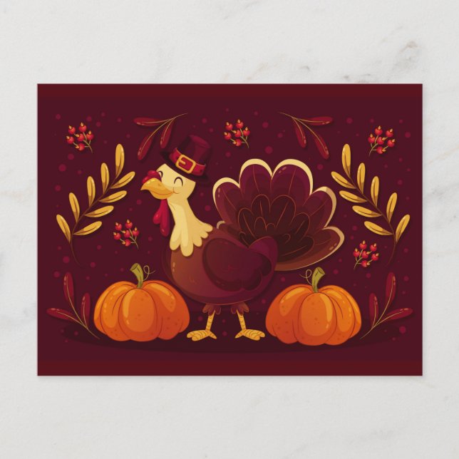 Thanksgiving Turkey Postcard (Front)