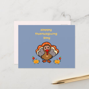 Thanksgiving turkey postcard