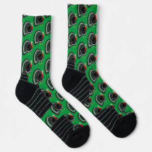Thanksgiving Turkey Poultry Farm Funny Socks