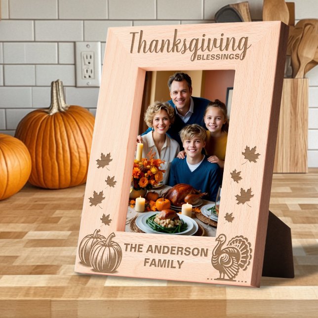 Thanksgiving Turkey Pumpkins Leaves Custom Etched Frames (Creator Uploaded)