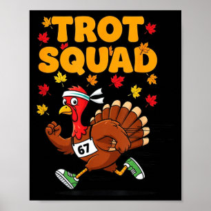 Thanksgiving Turkey Running Outfit Costume Turkey Poster