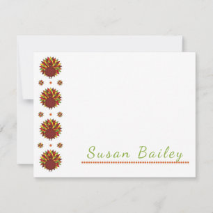 Thanksgiving Turkey Side Personalised Stationery Card