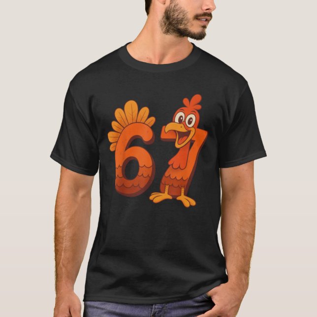Thanksgiving Turkey Six Seven Joke T-Shirt (Front)