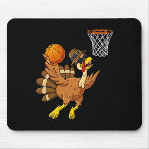 Thanksgiving Turkey Sketll Player Funny Boys Girls Mouse Pad