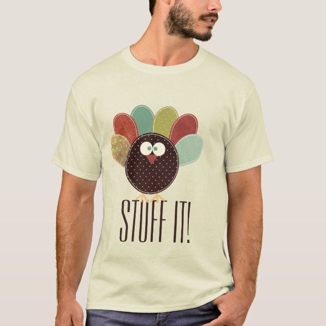 Thanksgiving Turkey Stuffing Humour T-Shirt (Front)