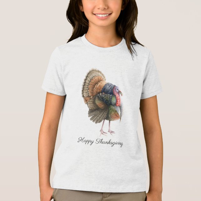 Thanksgiving Turkey T-Shirt Tri-Blend Shir Shirt (Front)