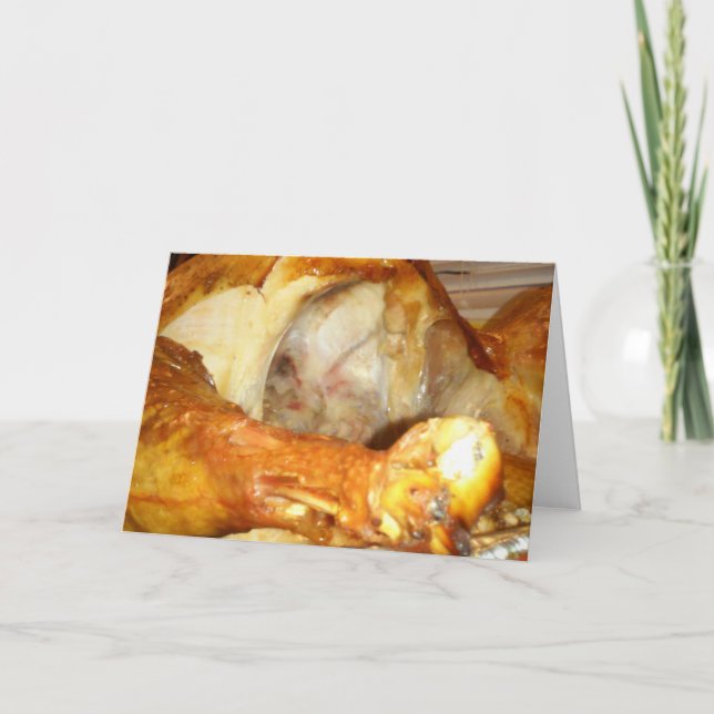 "Thanksgiving Turkey" Thanksgiving Card (Front)