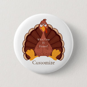 Thanksgiving Turkey Thunder_Cove   6 Cm Round Badge