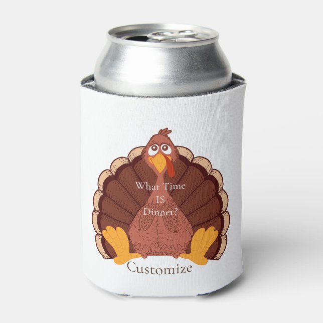 Thanksgiving Turkey Thunder_Cove   Can Cooler (Can Front)