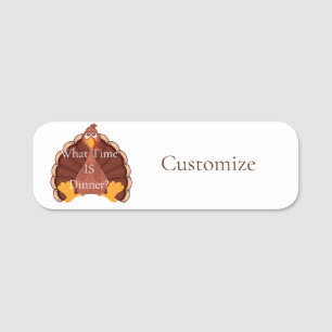 Thanksgiving Turkey Thunder_Cove Name Tag