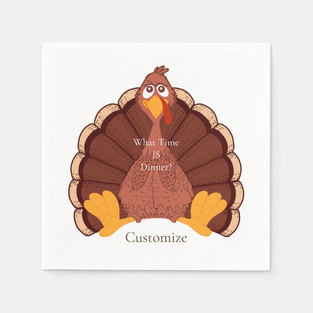 Thanksgiving Turkey Thunder_Cove   Napkin (Front)