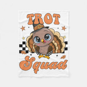 Thanksgiving Turkey Trot Squad Fleece Blanket