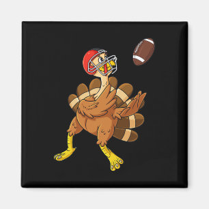 Thanksgiving Turkey Wide Receiver Football Boys Ki Magnet