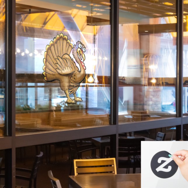 Thanksgiving Turkey Window Cling (Restaurant Window)