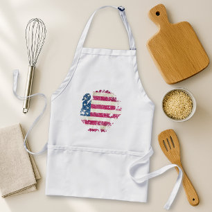Thanksgiving Turkey With American Flag Standard Apron