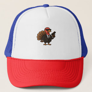 Thanksgiving Turkey with Pumpkin Pie Essential T-S Trucker Hat