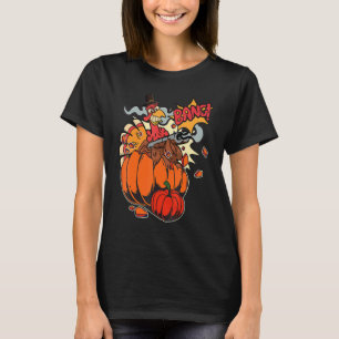Thanksgiving Turkey With Pumpkin Shotgun T-Shirt