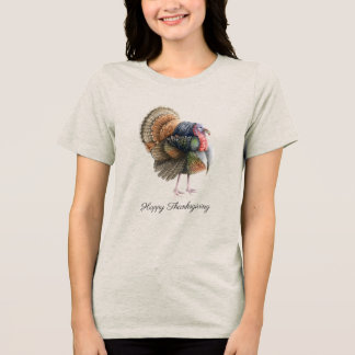 Thanksgiving Turkey Women's T-Shirt Tri-Blend Shirt