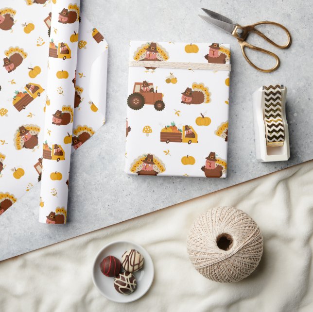 Thanksgiving Turkeys Wrapping Paper (Crafts)