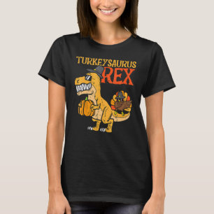 Thanksgiving Turkeysaurus Rex Dab Turkey Dino Todd T-Shirt