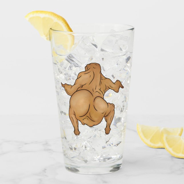 Thanksgiving Twerkey Glass Cup (Front Ice)