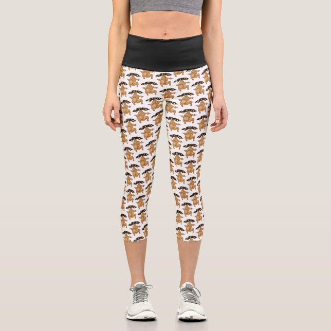 Thanksgiving Twerkey High Waisted Capris (Front)