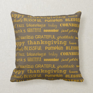 Thanksgiving Typography Cushion
