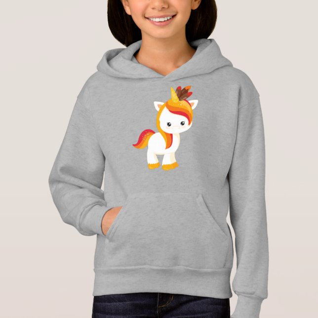 Thanksgiving Unicorn, Cute Unicorn, Feathers (Front)