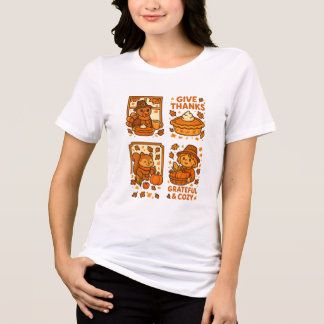 Thanksgiving Vibes – Cosy Autumn Graphic Design Tri-Blend Shirt