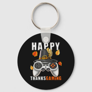 Thanksgiving Video Game Controller Pilgrim Costume Key Ring