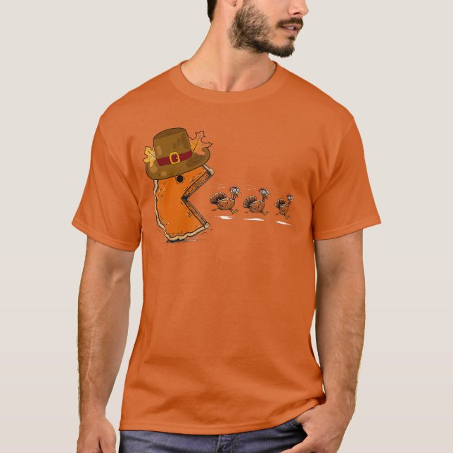 Thanksgiving Video Game Eating Turkey Gamer Men Wo T-Shirt (Front)