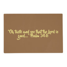 Thanksgiving Vinyl Placemat "Oh Taste and See"