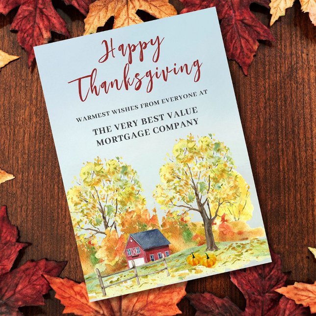 Thanksgiving Watercolor Corporate Autumn Card (Creator Uploaded)
